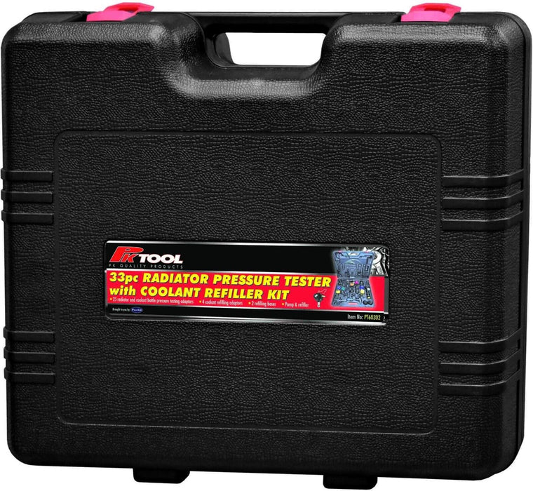 PRO 33PC Master Radiator Pressure Tester & Vacuum Type Cooling System Refill Kit