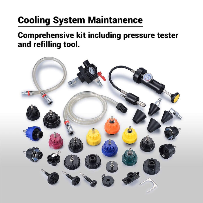 PRO 33PC Master Radiator Pressure Tester & Vacuum Type Cooling System Refill Kit