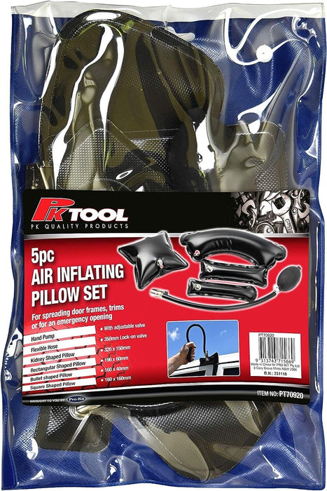 Force pro 5pc Inflatable Air Bag PILLOWS  Body Dent Remover WITH HAND PUMP