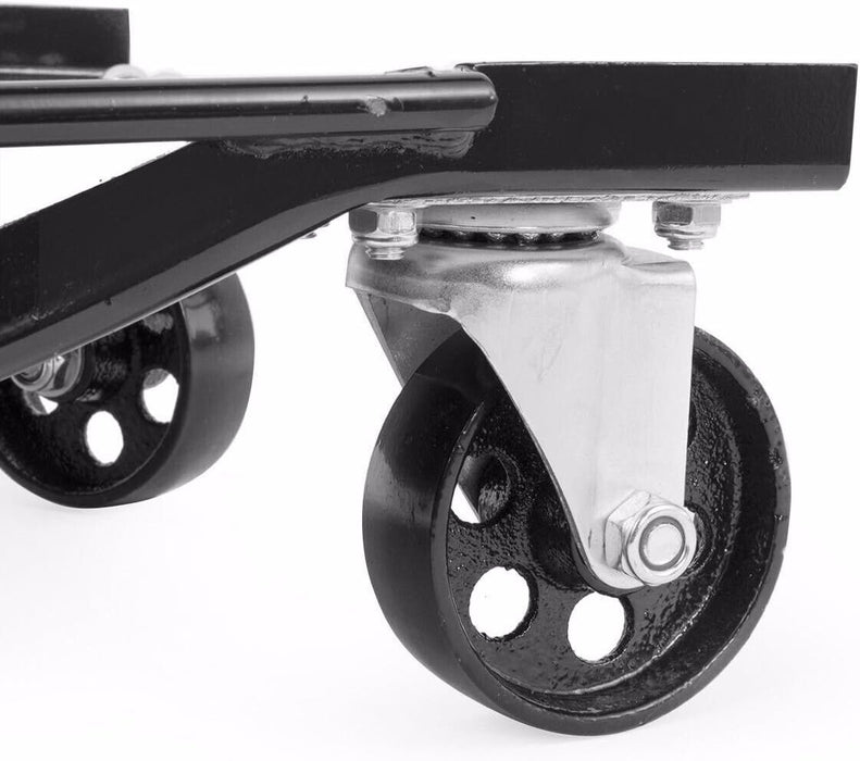 2x Wheel Dolly Vehicle Positioning Jack 1000 lbs 900kg Car Trolley Steel Castor