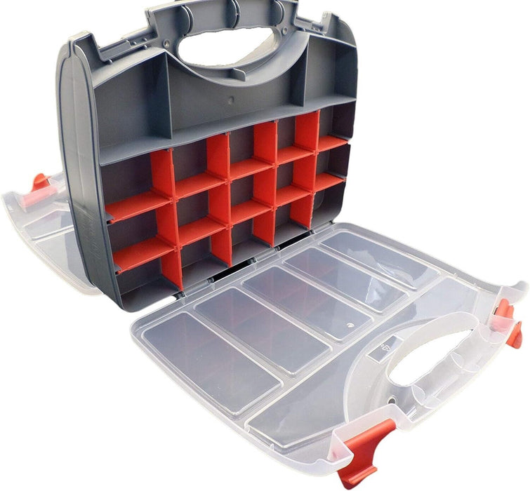 36 Double SideCompartment Storage Organiser Plastic Tool Box  Case Organizer Bin