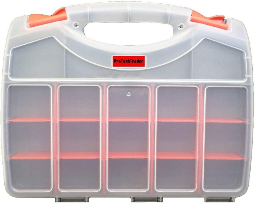 36 Double SideCompartment Storage Organiser Plastic Tool Box  Case Organizer Bin