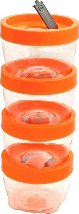 PK Tool 4 Pcs Smart Storage Jar Medium - Stack & Interlock with Each Other