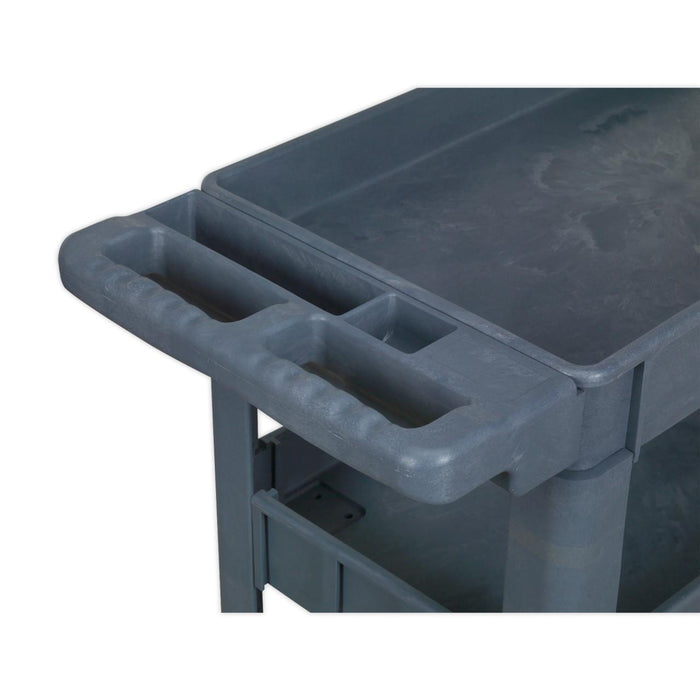 Force pro   LightweigtCOMPOSITE HEAVY-DUTY Plastic Workshop Trolley 3 Tool Trays