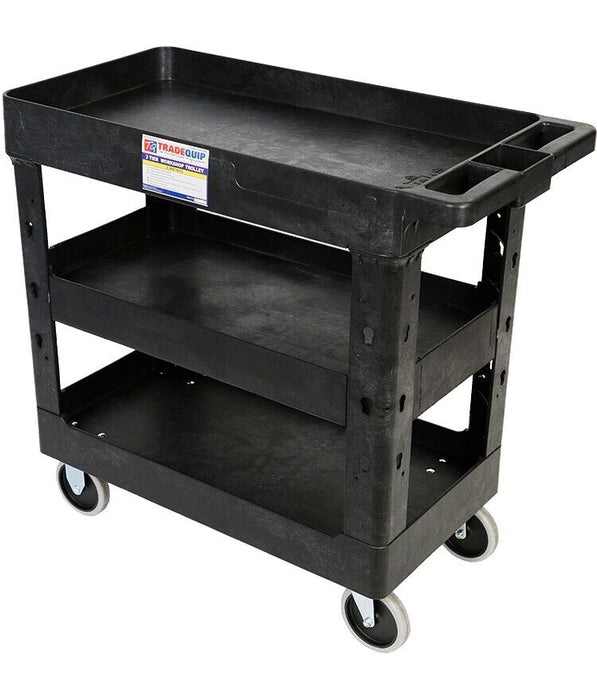 Force pro   LightweigtCOMPOSITE HEAVY-DUTY Plastic Workshop Trolley 3 Tool Trays