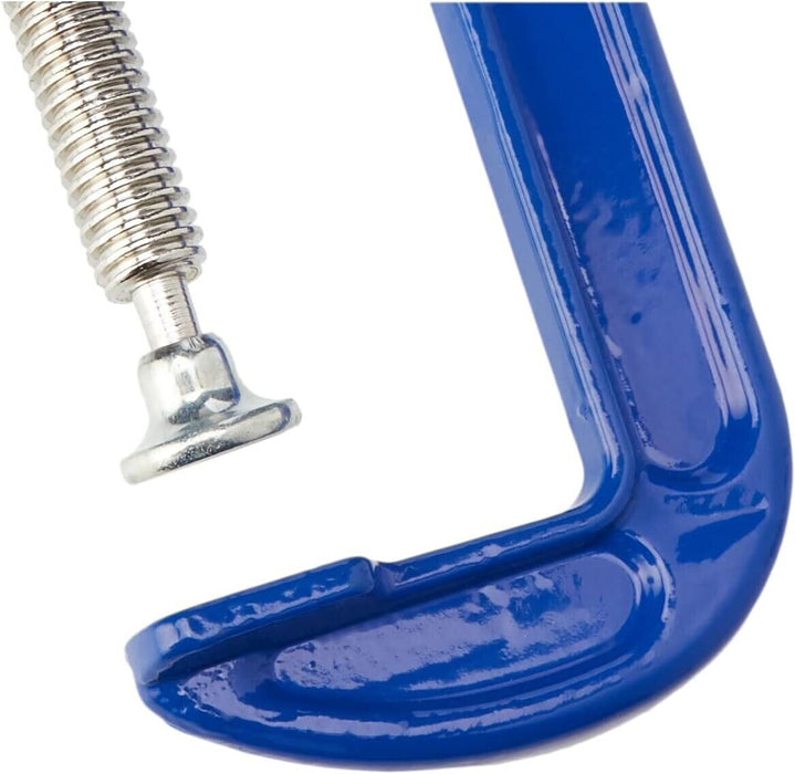 PK Tool 4/6" BLUE Rapid Open G-Clamp - Simple Push Button Rapid Opening Design