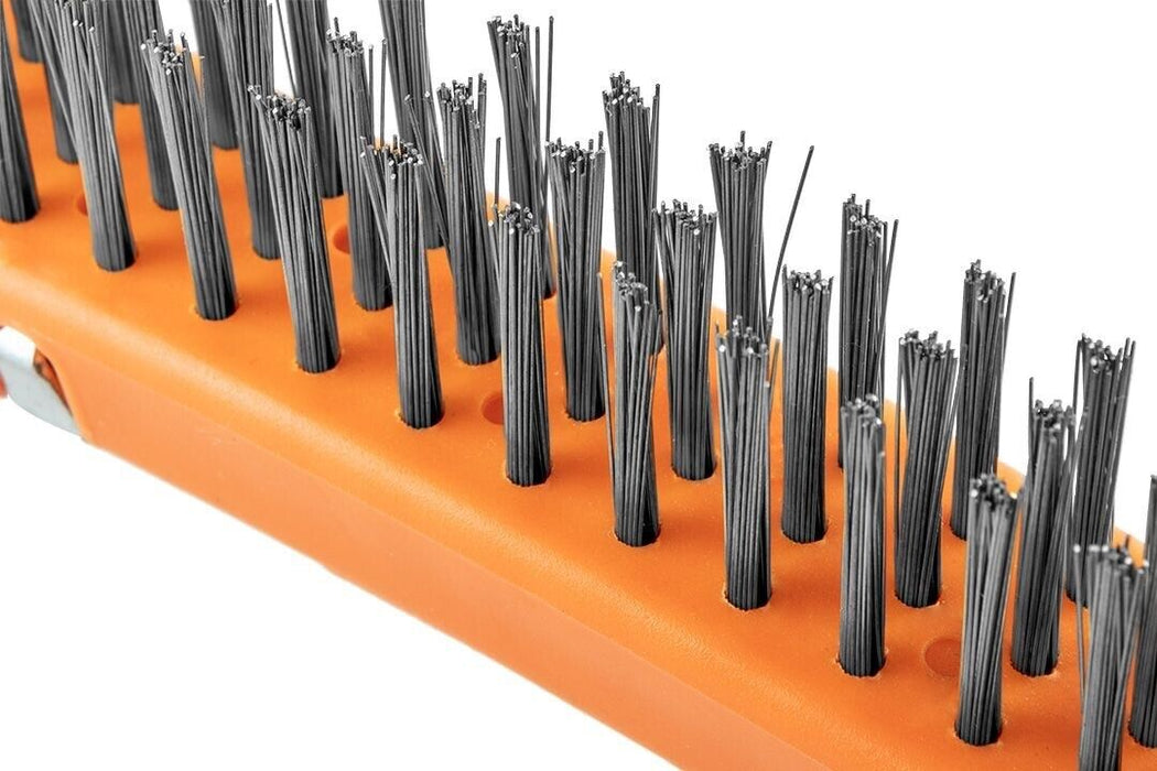 PK Tools -  35cm (14”) 3 ROW STEEL WIRE BRUSH with SCRAPER