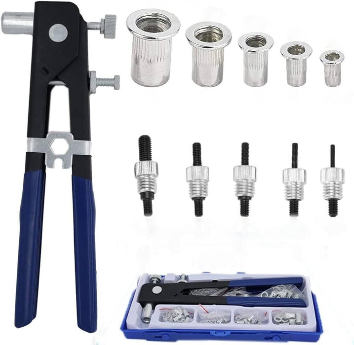 PK TOOLS 86PC Set Nut Rivet Wrench Riveter w/ Rivet Nut Inserts M3-M8