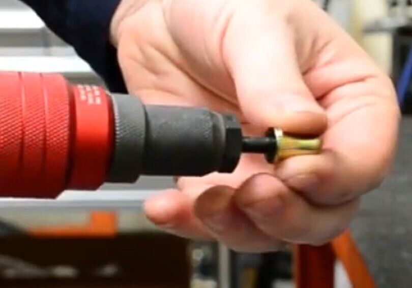 PK Tool 9 Pcs Nutsert Rivet Drill Adaptor Kit - with CASE &Metric & SAE Mandrels