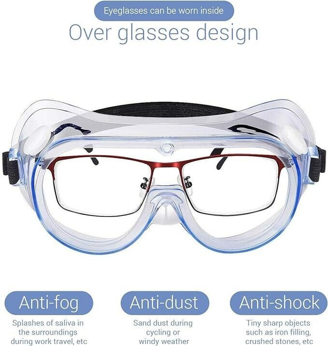 Safety Goggles Protective Glasses Lab Work Safety Elastic Belt Clear Air Vent