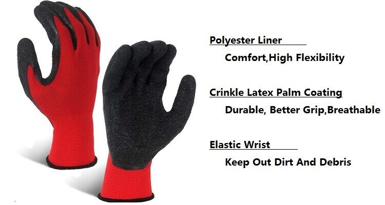 12 Pairs Garden Gloves Gardening Gloves General Purpose Safety Work Gloves