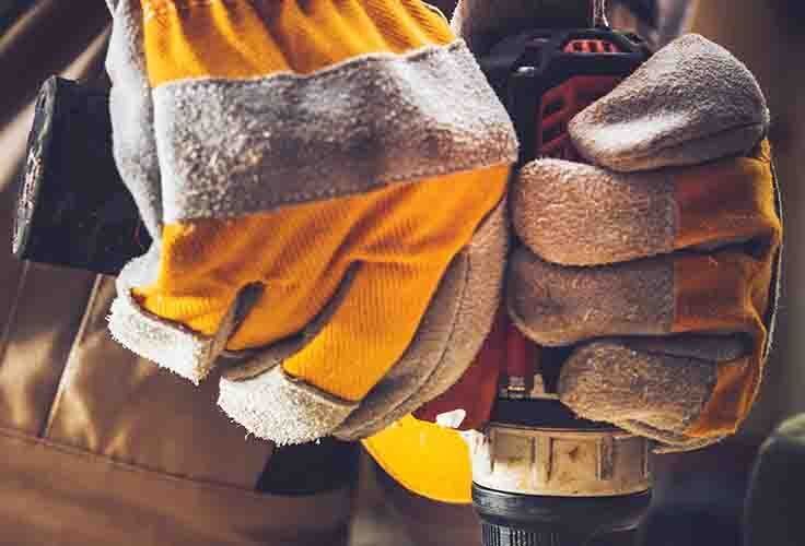 PK TOOLS  Certified Split LEATHER RIGGER GLOVES Cowhide Riggers Work Glove