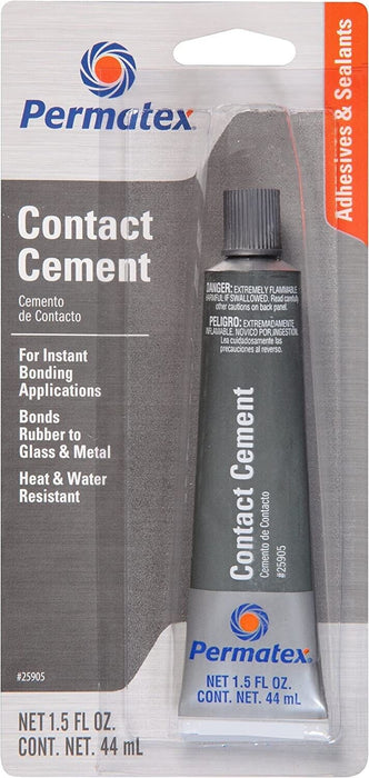 PERMATEX CONTACT CEMENT - BONDS METAL RUBBER GLASS WOOD LEATHER CERAMIC 44.3ml