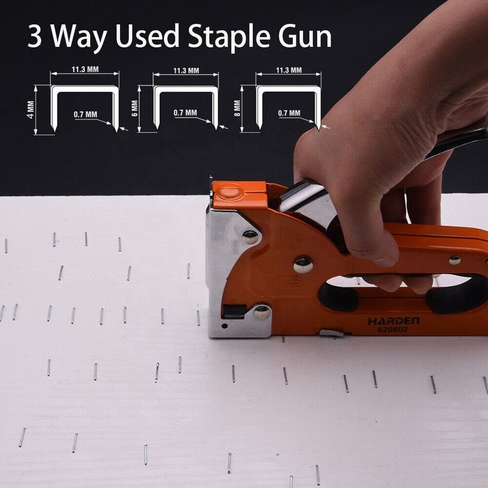 Harden 3 Way Heavy Duty Staple Gun Kit With 600pcs nails