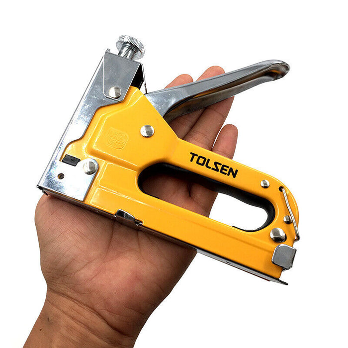 TOLSEN Staple Gun 4-14mm | Powder Coated Surface | Use with Rapid 530/Arrow Jt21