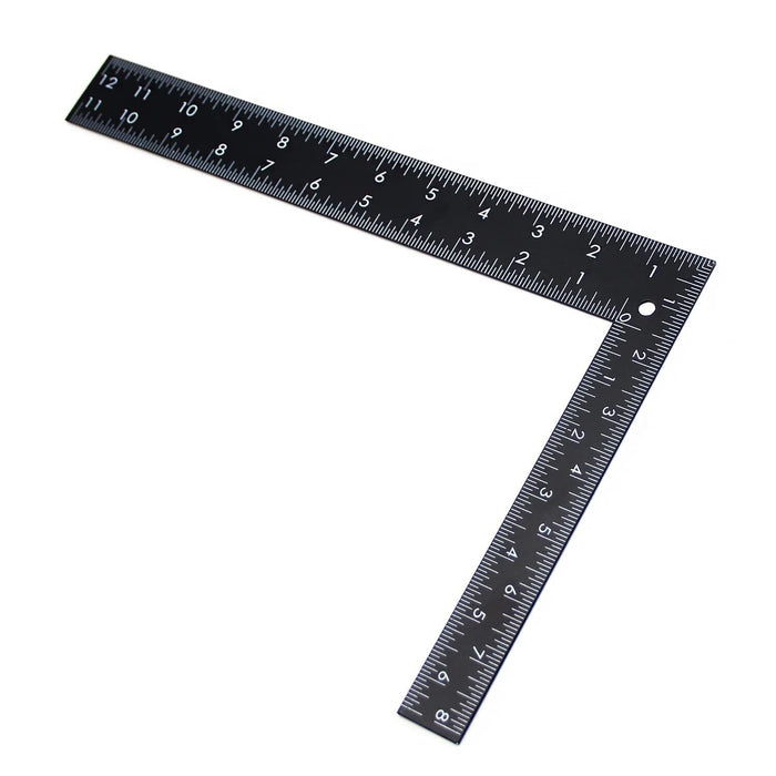 Steel Tri Framing Set Try Square Right Angle Straight Edge L Ruler 20x30cm 8x12