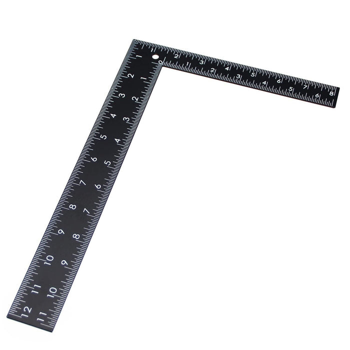 Steel Tri Framing Set Try Square Right Angle Straight Edge L Ruler 20x30cm 8x12