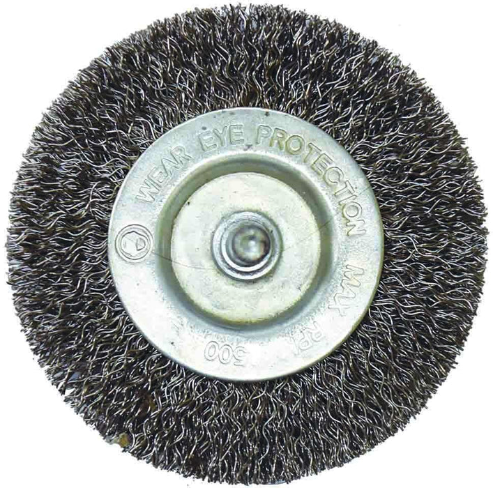 50/75/100mm Crimp Steel Wire Wheel Brush w/ 1/4" Shank For Die Grinder or Drill