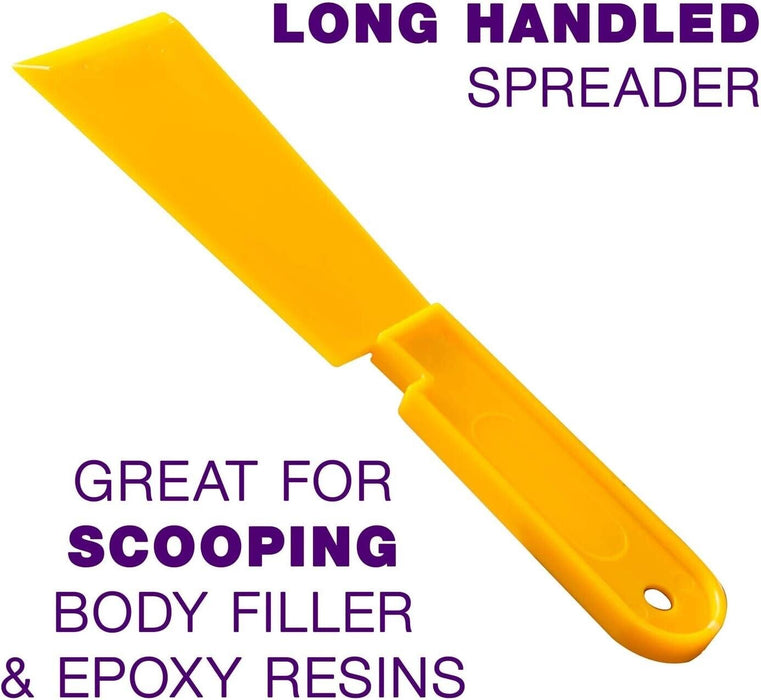 2 Long Handle Body Filler Spatula Goop Scoop Spreader, Autobody Dent Repair, Art