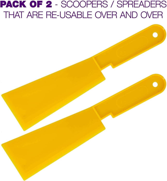 2 Long Handle Body Filler Spatula Goop Scoop Spreader, Autobody Dent Repair, Art