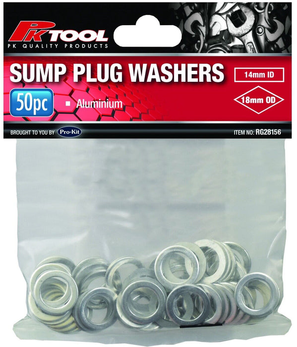 PK TOOLS 50X Oil Drain Sump Plug Washers Gasket 14mm Audi, Daewoo, Ford, Holden,