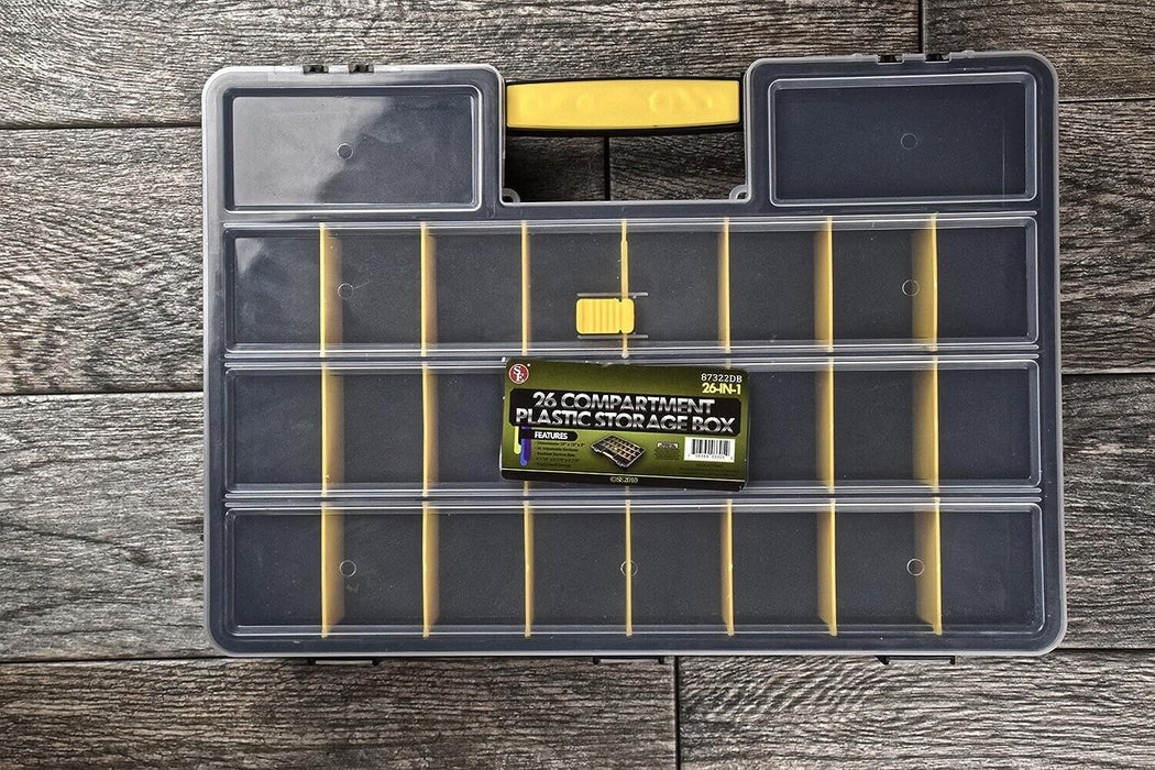 Plastic Storage Tool Box With Multiple Adjustable Compartments 46cm x 32cm x 5cm