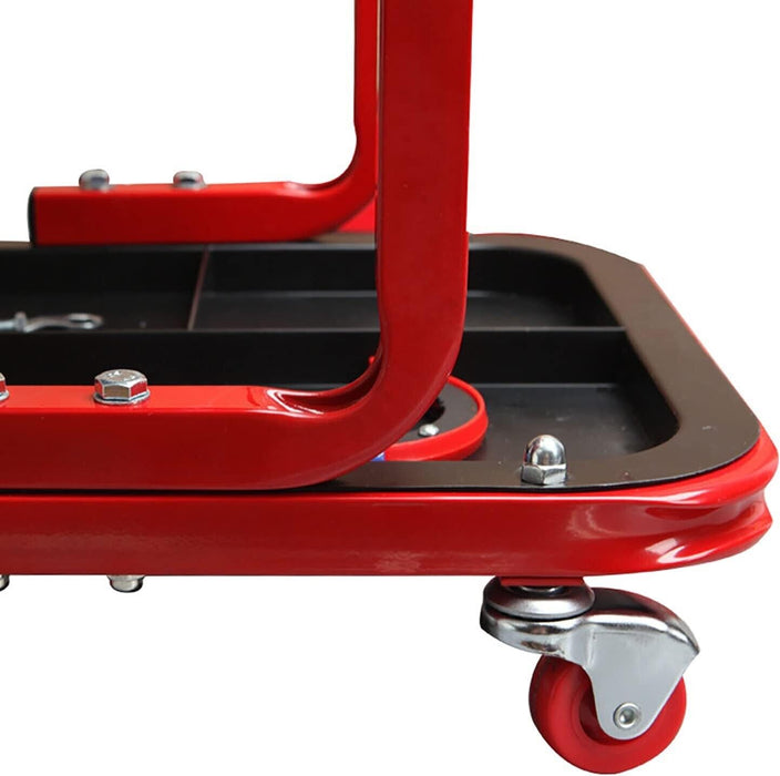 PK TOOLS Rolling Creeper Seat Workshop Mechanic Stool Garage Repair Storage Tray