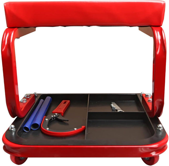 PK TOOLS Rolling Creeper Seat Workshop Mechanic Stool Garage Repair Storage Tray