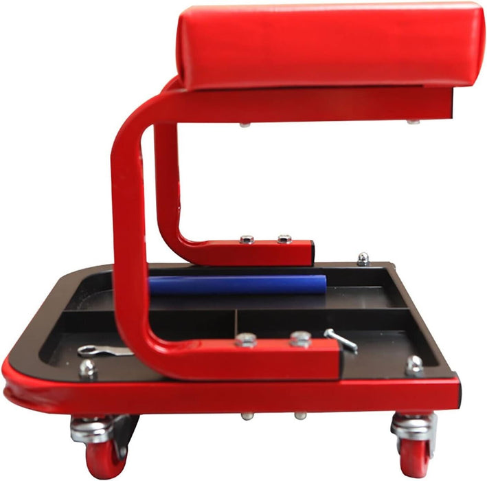 PK TOOLS Rolling Creeper Seat Workshop Mechanic Stool Garage Repair Storage Tray