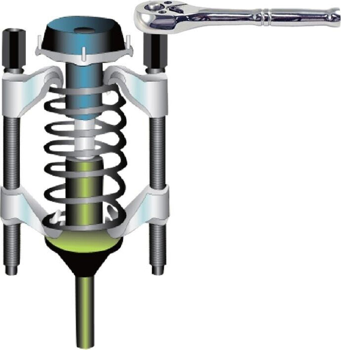 PK TOOLS 2x Coil Spring Compressor 380MM Heavy Duty Car Truck Auto Clamp Tool