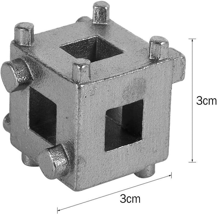 Rear Brake Disc Piston Caliper 3/8" Caliper Rewind Tool Wind Back Cube Adaptor