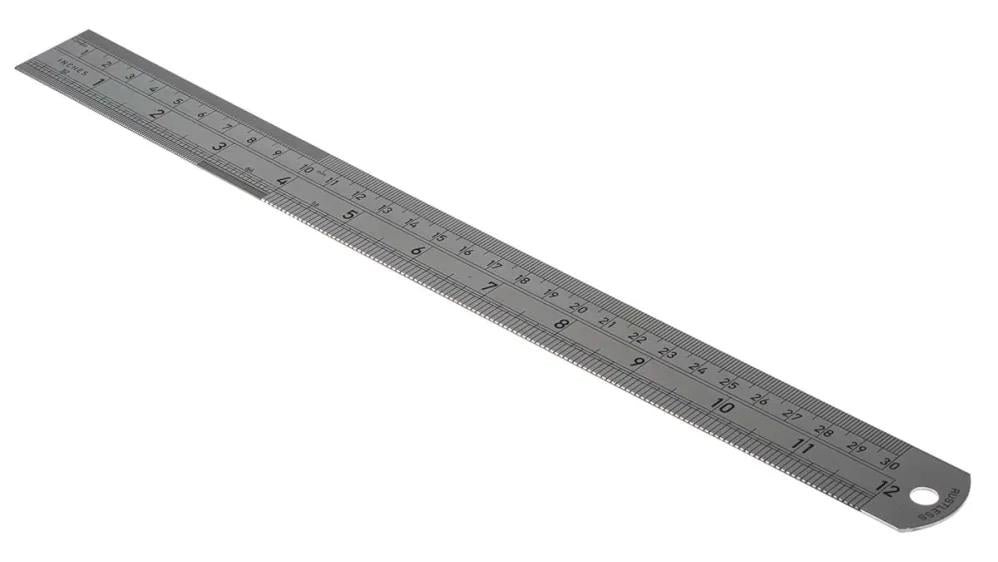 PK TOOLS  300MM ZERO CENTRE DOUBLE SIDED STAINLESS STEEL RULER 300SP