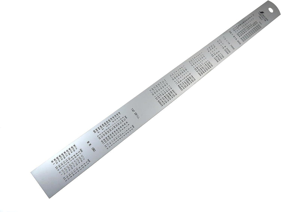 PK TOOLS  300MM ZERO CENTRE DOUBLE SIDED STAINLESS STEEL RULER 300SP