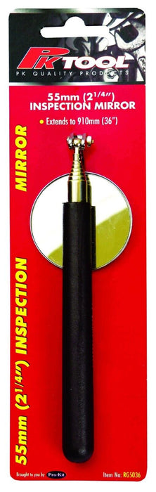 PK TOOLS 360 dge rotation 55mm (2 1/4”) TELESCOPIC INSPECTION MIRROR 910mmL