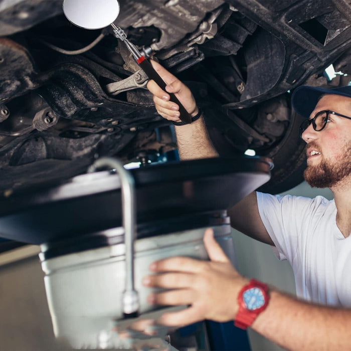 PK TOOLS 360 dge rotation 55mm (2 1/4”) TELESCOPIC INSPECTION MIRROR 910mmL