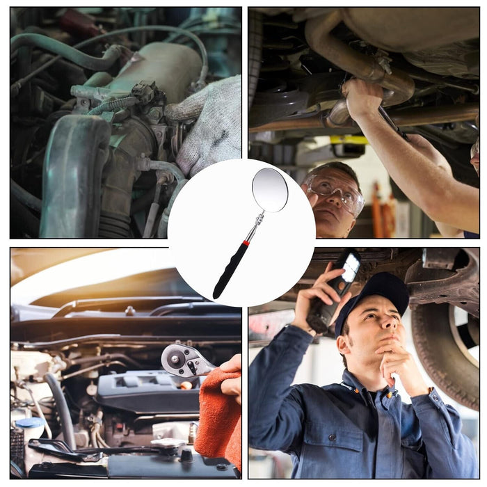 PK TOOLS 360 dge rotation 55mm (2 1/4”) TELESCOPIC INSPECTION MIRROR 910mmL