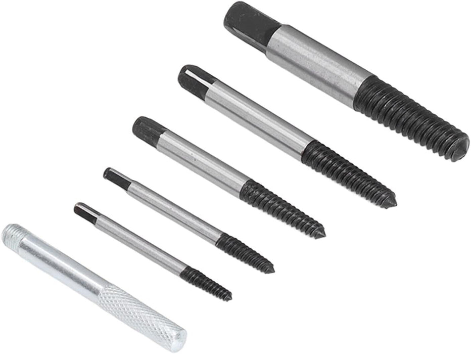 6PCS Damaged Screw Bolt Extractor Ezy Out Set Easy Broken Screw Remover Kit Tool