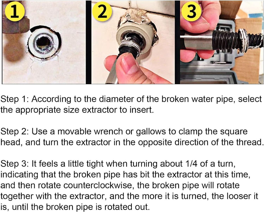 6PCS Damaged Screw Bolt Extractor Ezy Out Set Easy Broken Screw Remover Kit Tool