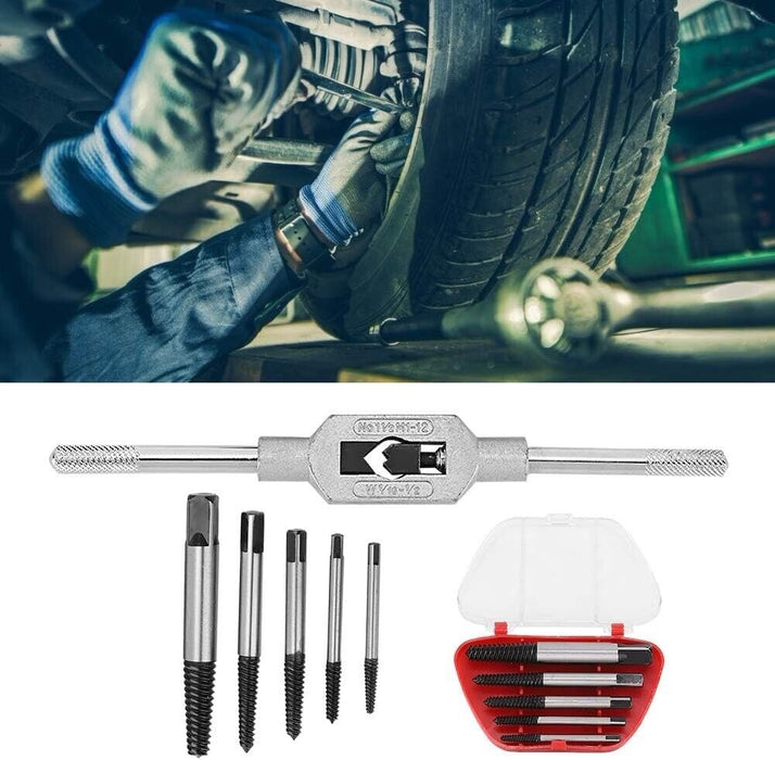 6PCS Damaged Screw Bolt Extractor Ezy Out Set Easy Broken Screw Remover Kit Tool