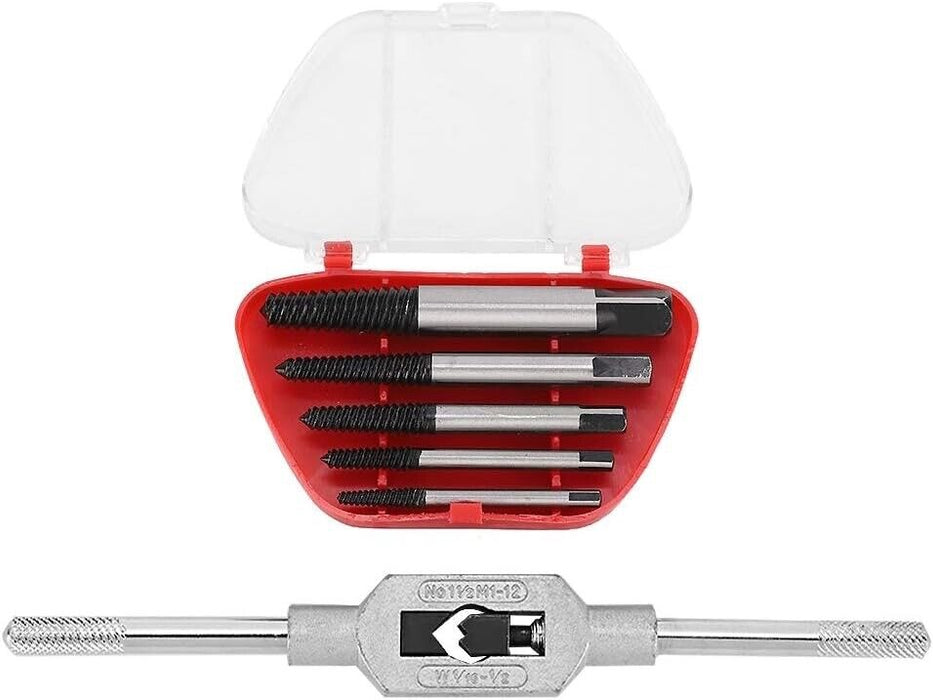6PCS Damaged Screw Bolt Extractor Ezy Out Set Easy Broken Screw Remover Kit Tool