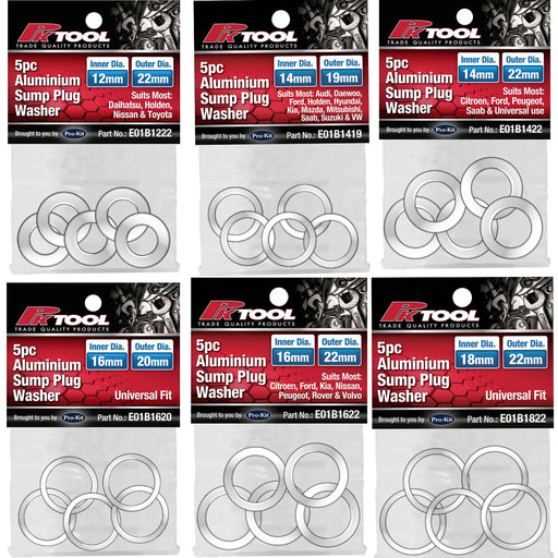 PK TOOLS 11 SIZE Choose SUMP DRAIN PLUG WASHER ALUMINIUM Holden Nissan HONDA Kia - FISHER DISCOUNT