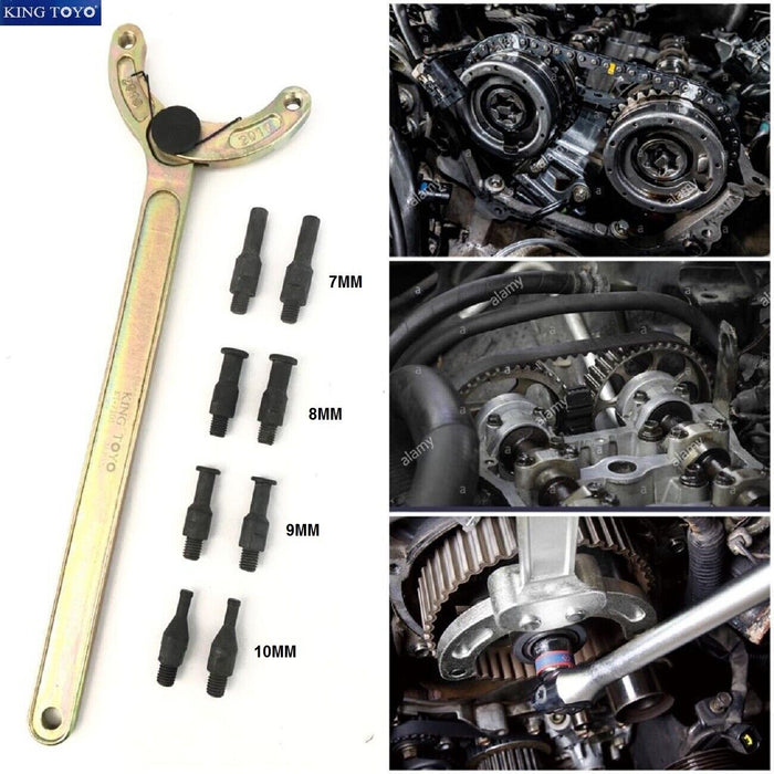 PK TOOLS Adjustable Universal Camshaft Pulley Holding Tool with 4 Pins PCD