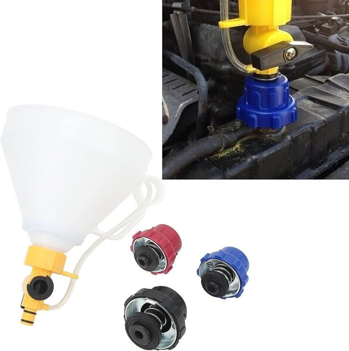 PK TOOLS 4pc Coolant refilling funnel kit GM Ford Mazda Honda Suzuki Mitsubishi