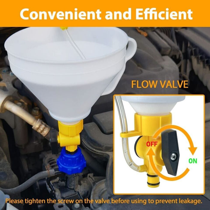 PK TOOLS 4pc Coolant refilling funnel kit GM Ford Mazda Honda Suzuki Mitsubishi