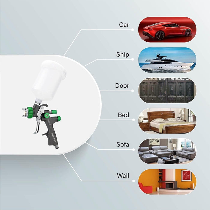 PK TOOLS  600mmL Composite HVLP Air Spray Gun Detail Paint Sprayer 1.4mm