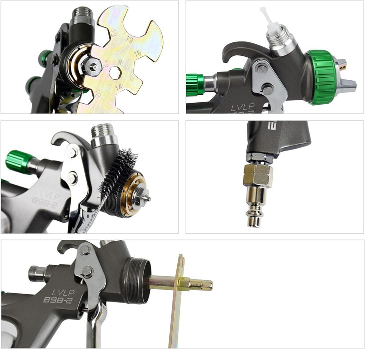PK TOOLS  600mmL Composite HVLP Air Spray Gun Detail Paint Sprayer 1.4mm