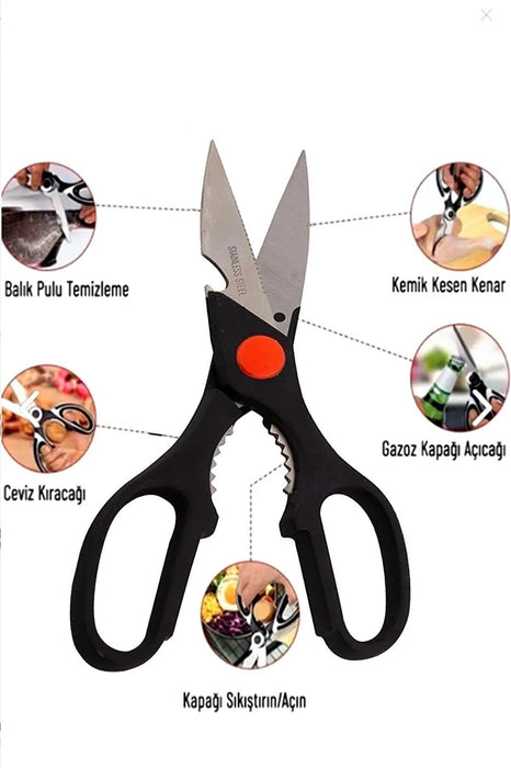 PK TOOLS Kitchen Scissors Heavy Duty Super Sharp Stainless Steel Multi Purpose