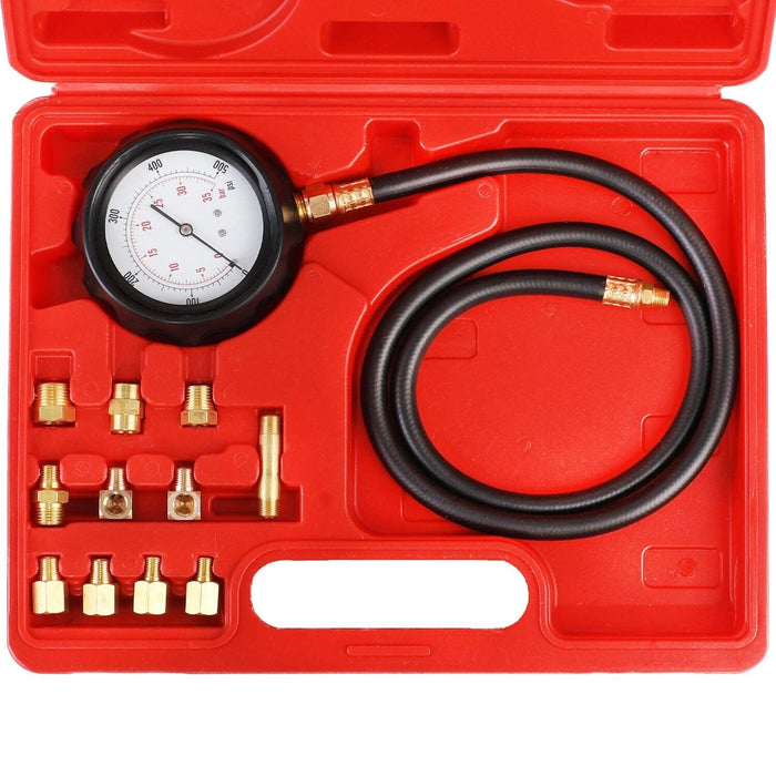 PRO 12pcEngine Oil Pressure Test Tool Kit Tester Gauge Diagnostic Auto Tools set