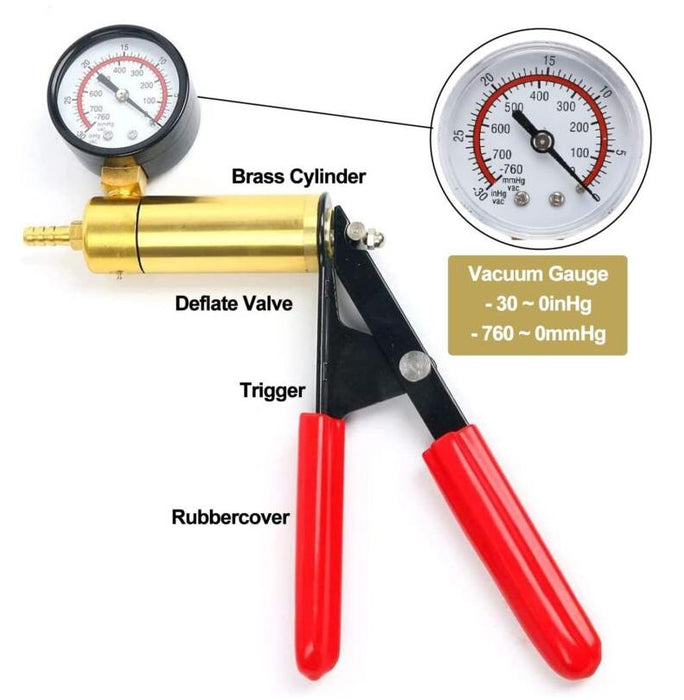 PRO 19pcHand Held Vacuum Pump Brake Bleeder Bleed test Tool Kit Jar Car Bike Set