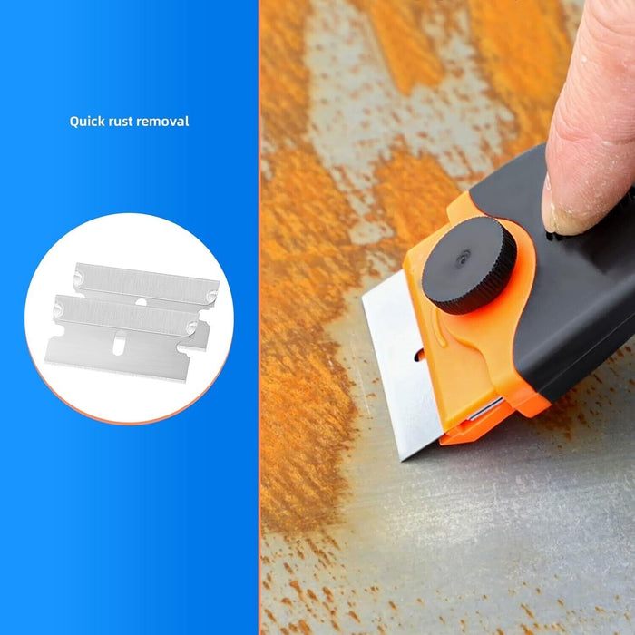 100PC Safety Scraper Razor Blade Box Cutter Paint Window Oven Glass Blades